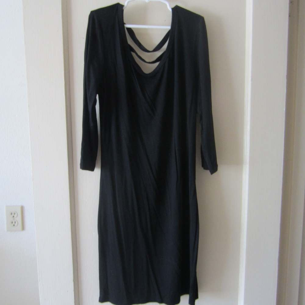 Tobi black strappy back dress